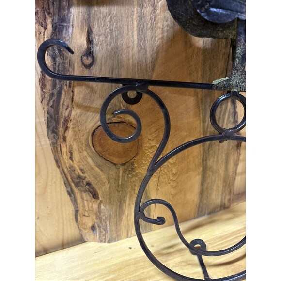 ROOSTER HOOK WALL IRON HANGER BROWN DECORATION - Picture 3 of 10